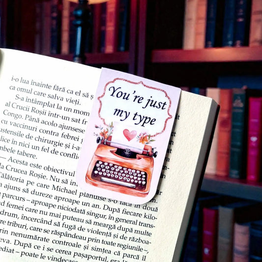 Bookmark magnetic handmade cu mesaj romantic, cadou original pentru pasionații de lectură și iubitorii de obiecte handmade