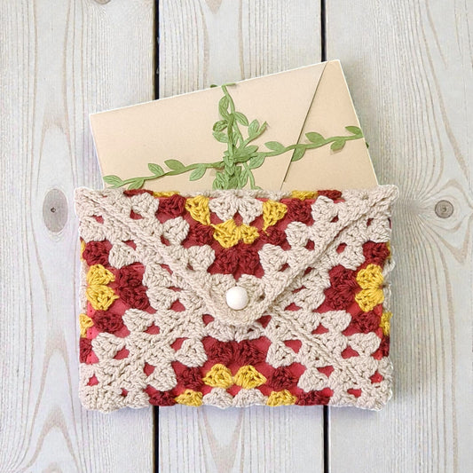 Husă Croșetată Triunghiuri Colorate