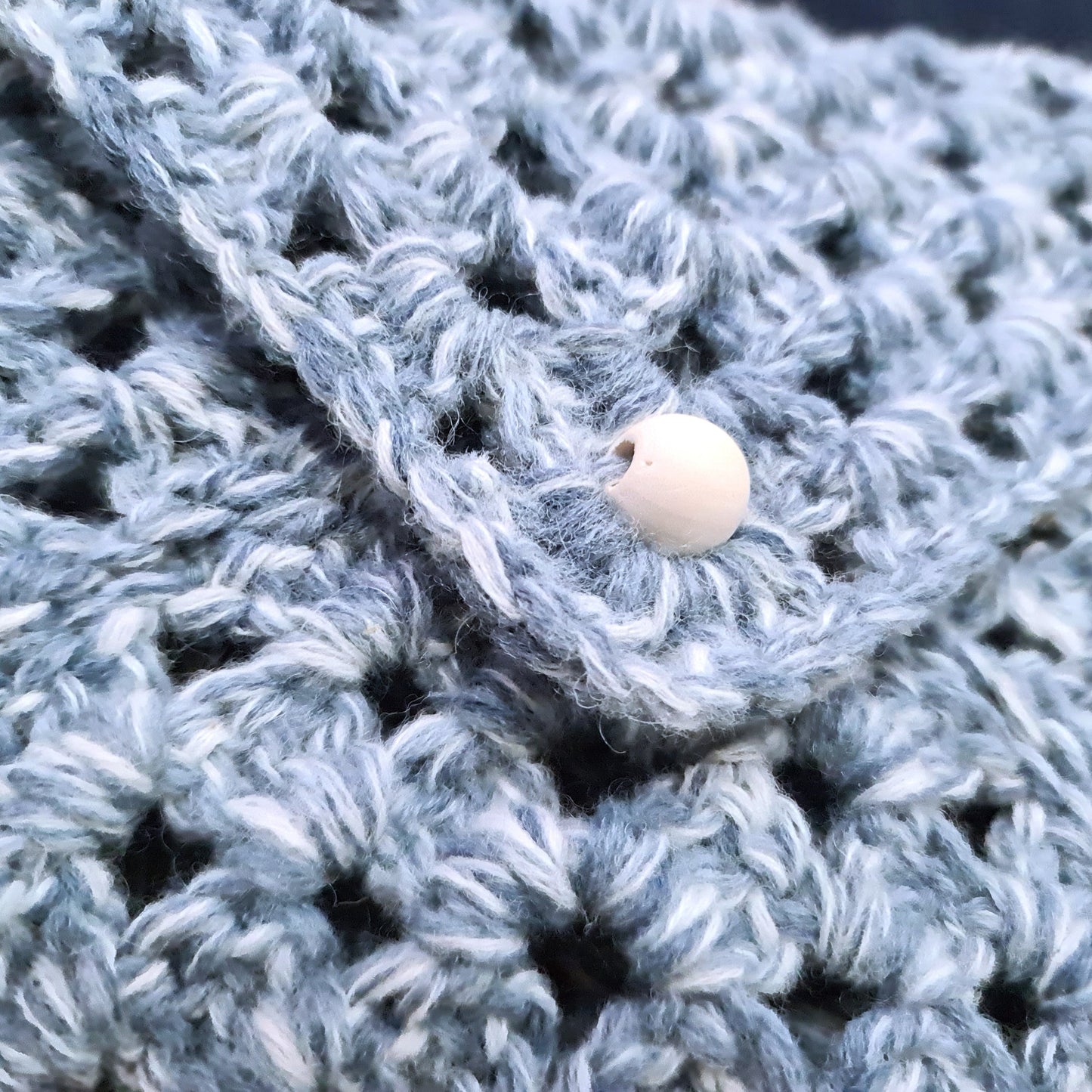 Husă Croșetată Alb-Bleu