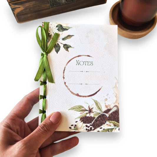Notepad de cafea handmade cu copertă din carton texturat de 300 g