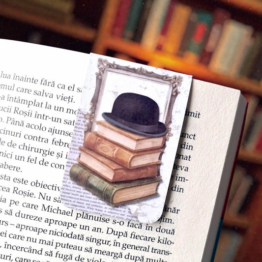 Bookmark magnetic handmade cu design sobru și masculin, accesoriu de lectură practic și elegant pentru bărbați