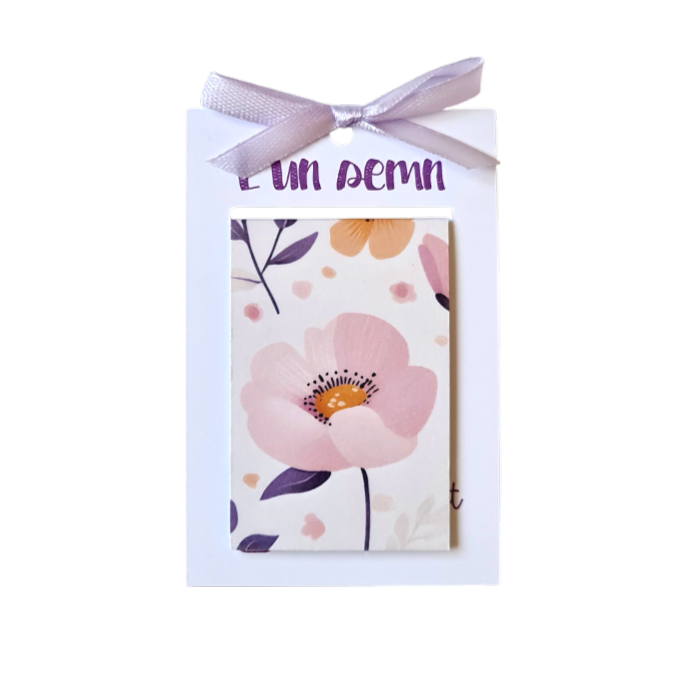 Pastel Pink Flower Magnetic Bookmark