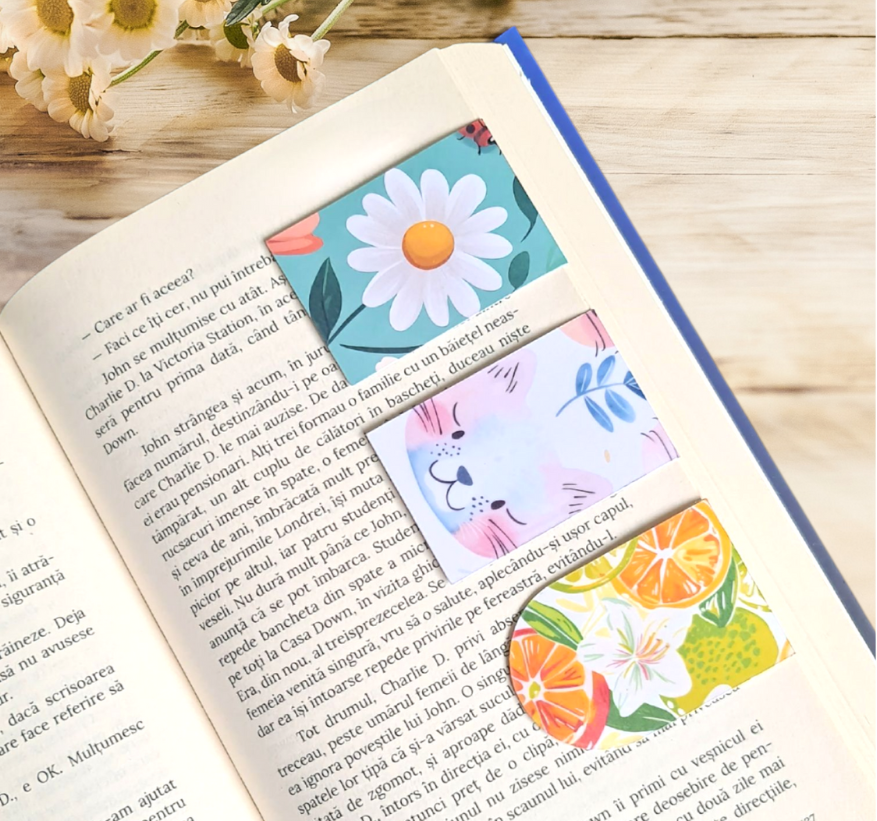 Colecție completă de semne de carte magnetice handmade în România – modele diverse și originale pentru cititori și cadouri