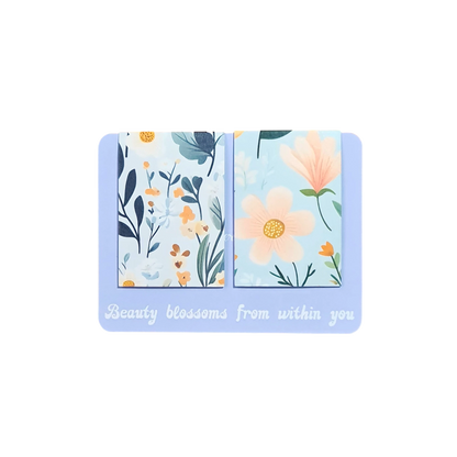 Bookish Duo - set semne de carte magnetice florale handmade, cadou pentru femei pasionate de lectură