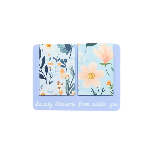 Bookish Duo - set semne de carte magnetice florale handmade, cadou pentru femei pasionate de lectură