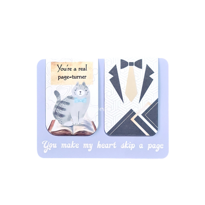 Bookish Duo – set semne de carte magnetice pentru el, cadou original pentru iubit pasionat de lectură