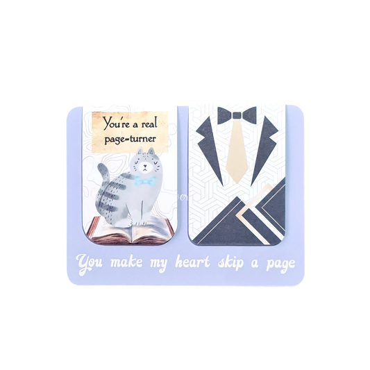Bookish Duo – set semne de carte magnetice pentru el, cadou original pentru iubit pasionat de lectură