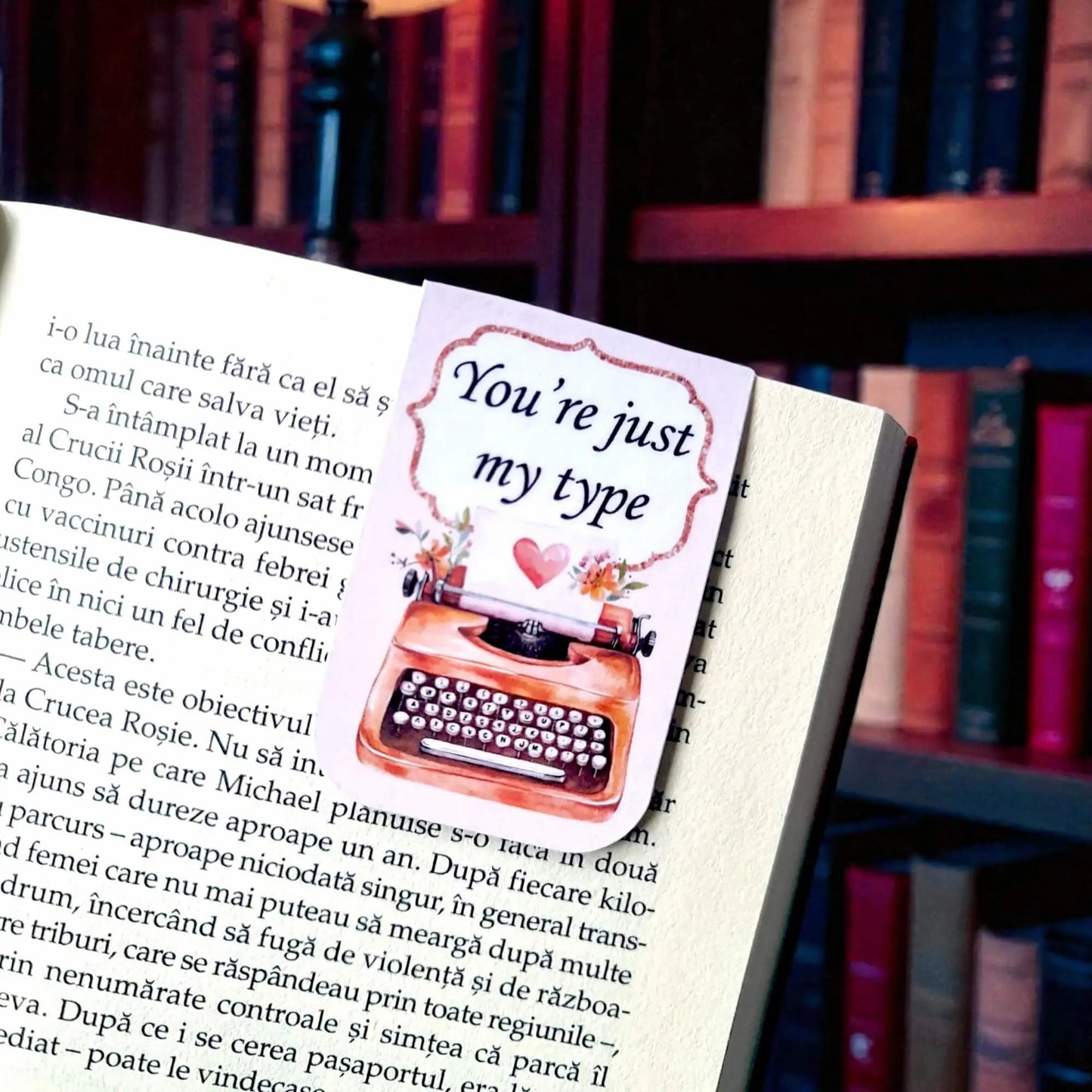 Bookmark magnetic handmade cu mesaj romantic, cadou original pentru pasionații de lectură și iubitorii de obiecte handmade