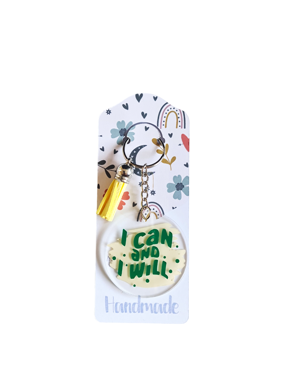 Breloc acrilic "I Can and I Will"