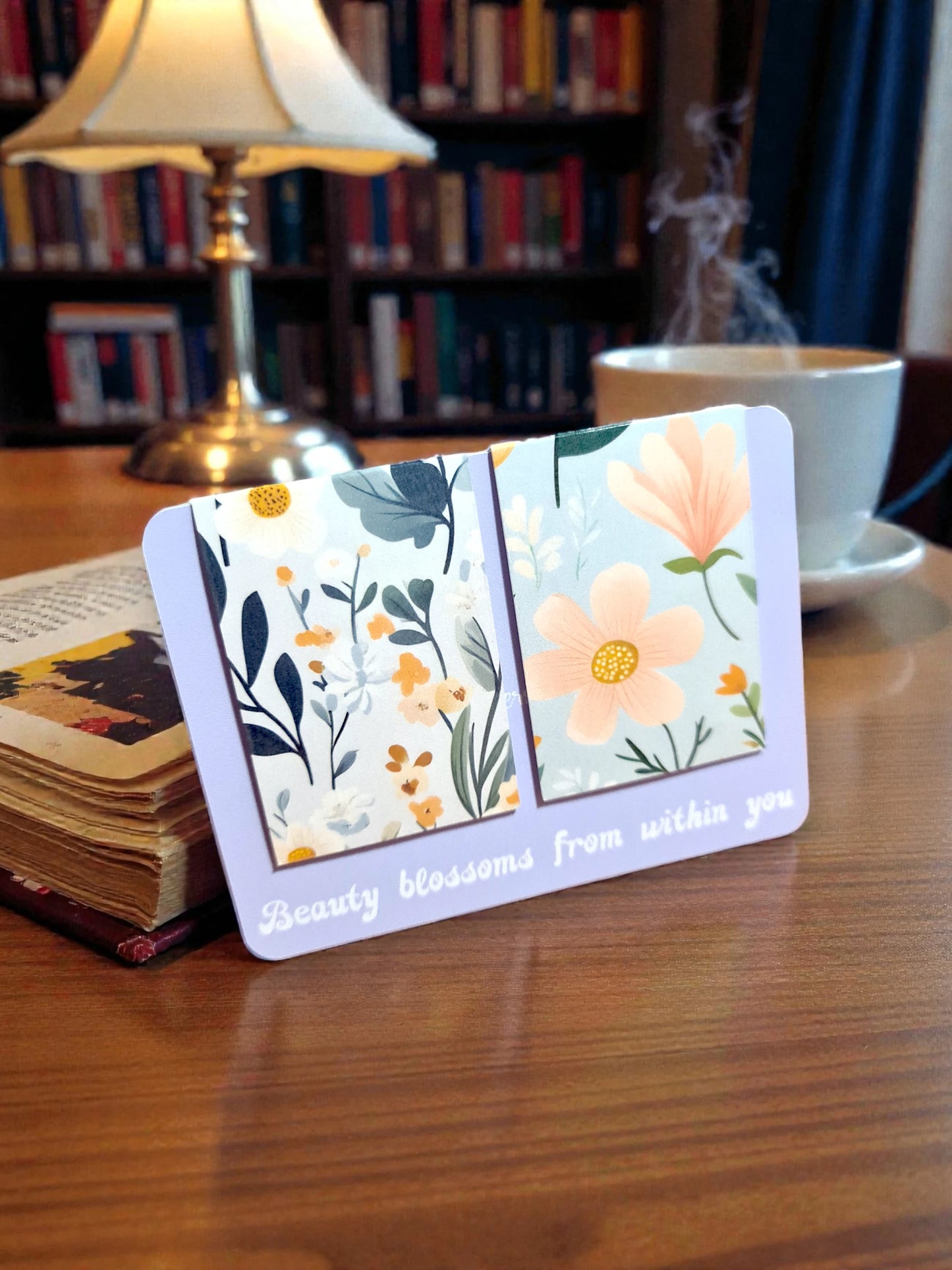 Cadou pentru femei – set semne de carte magnetice florale handmade, perfect pentru iubitoare de cărți