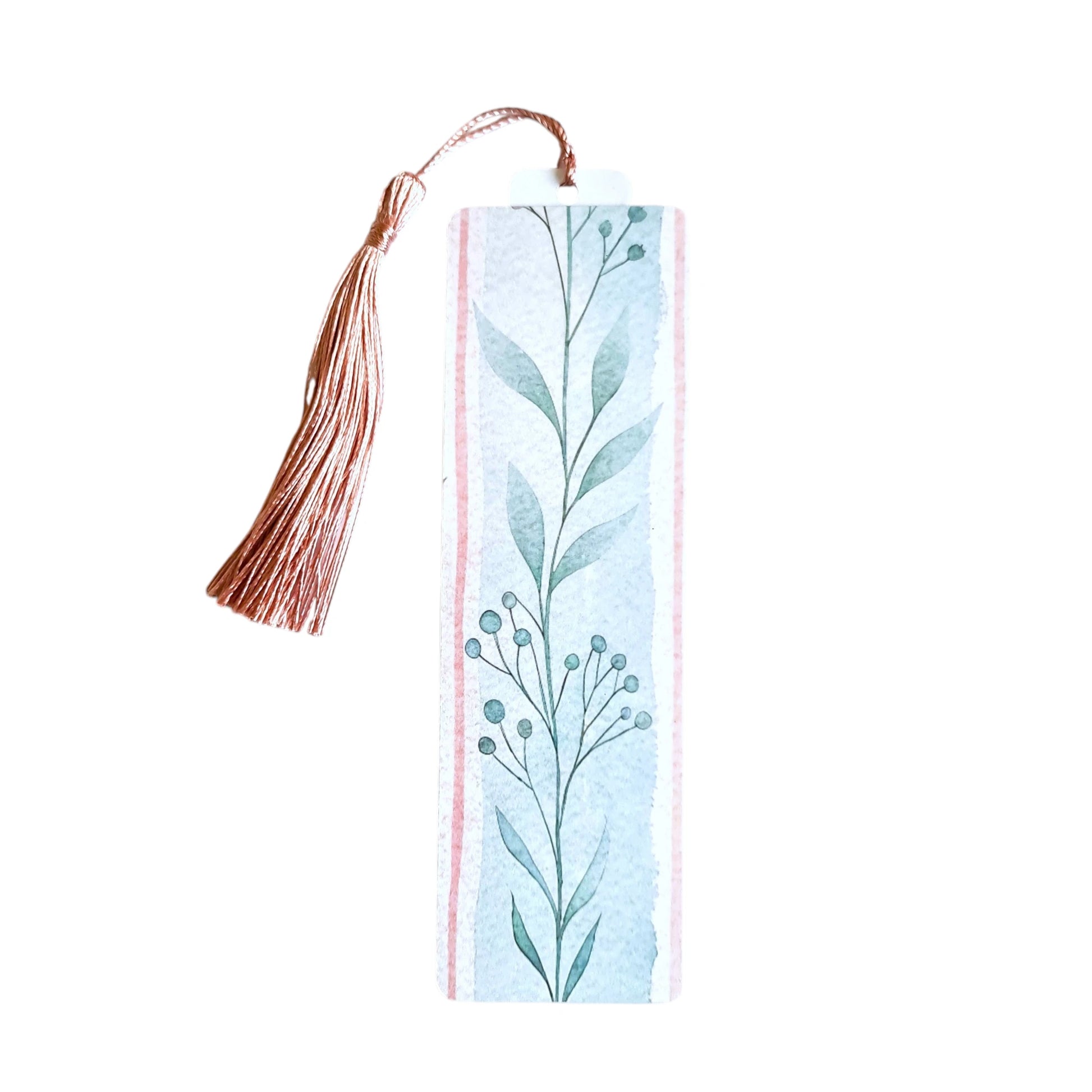 cadou personalizat pentru femei semn de carte cu flori pastel bleu