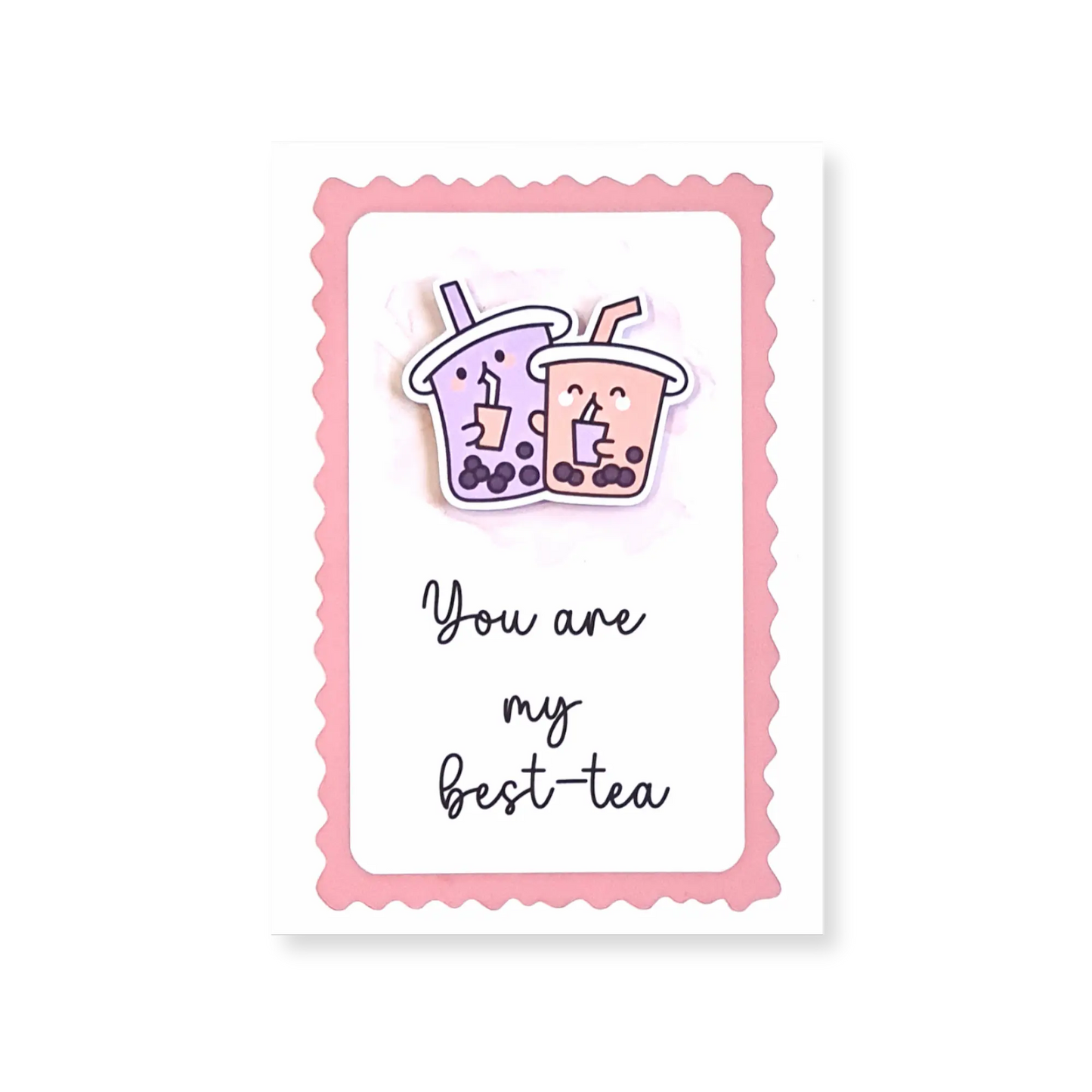 Felicitare handmade cu efect 3D „You Are My Best-Tea”, cadou amuzant și creativ pentru cea mai bună prietenă