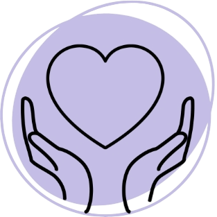 Icon simbolic pentru produse handmade create cu suflet, marca Universeea