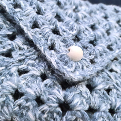 Husă Croșetată Alb-Bleu