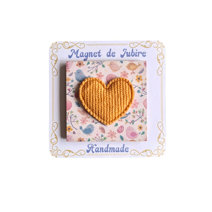 Planner magnetic portocaliu și papetărie handmade - set cadou pentru femei cu semn de carte, magnet 3D și felicitare „La mulți ani”.