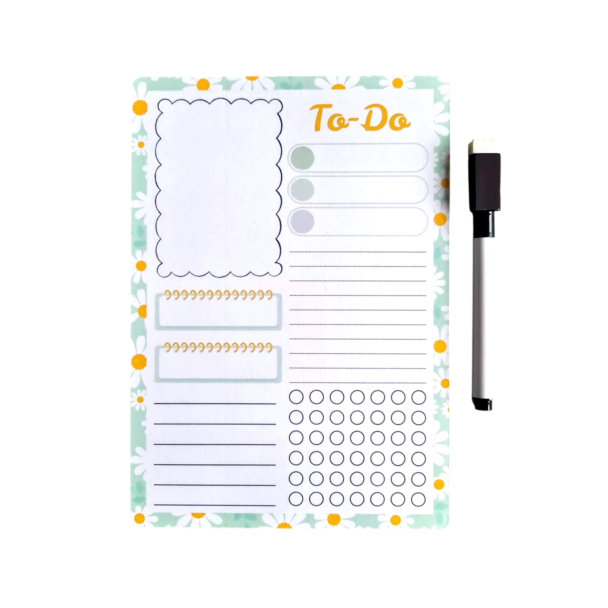 Planner magnetic și set papetărie verde pastel, perfect pentru zile speciale