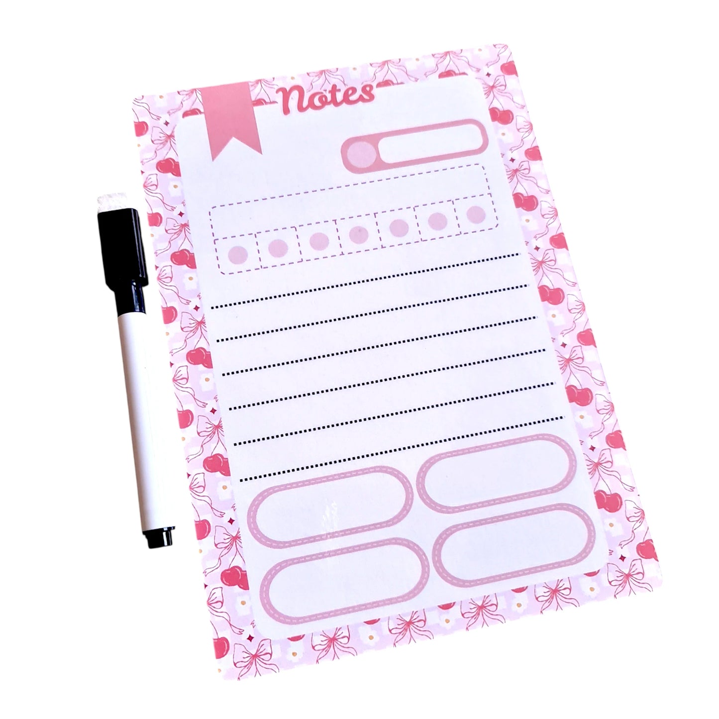 Planner magnetic A5 roz pastel pentru organizare zilnică, cadou pentru prietenă