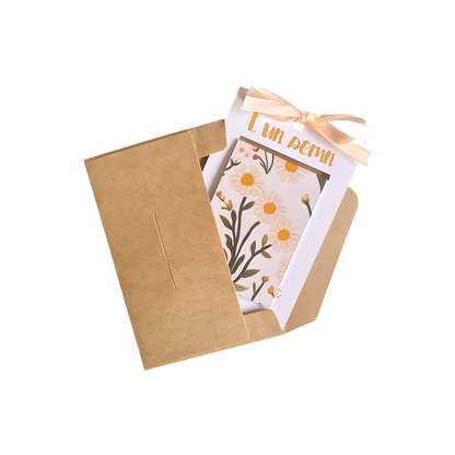Semn de carte floral mușețel, magnetic și delicat, ideal pentru iubitoarele de cărți
