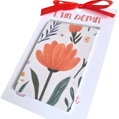 Semn magnetic floral cu floare roșie, perfect pentru cititori și colecții handmade