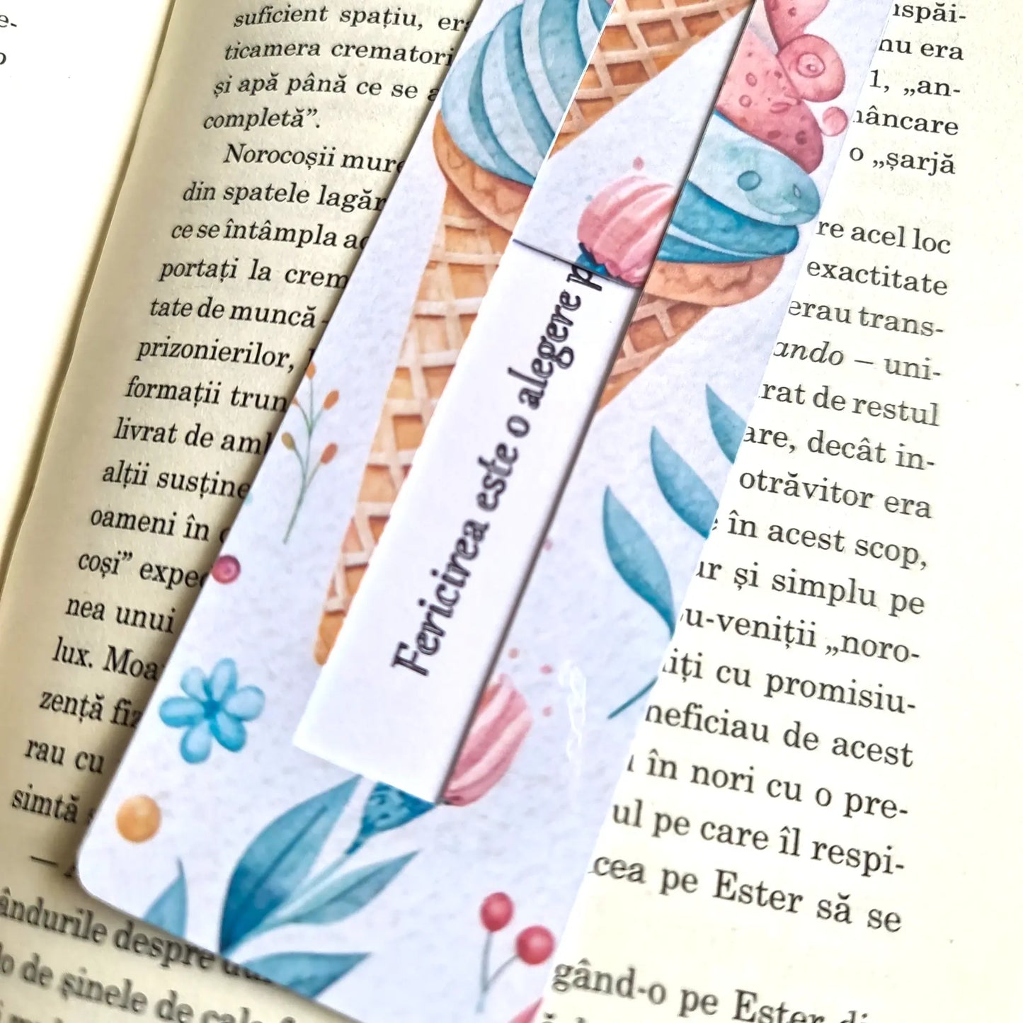 Cadou handmade semn de carte cu înghețată, ideal pentru zi de naștere