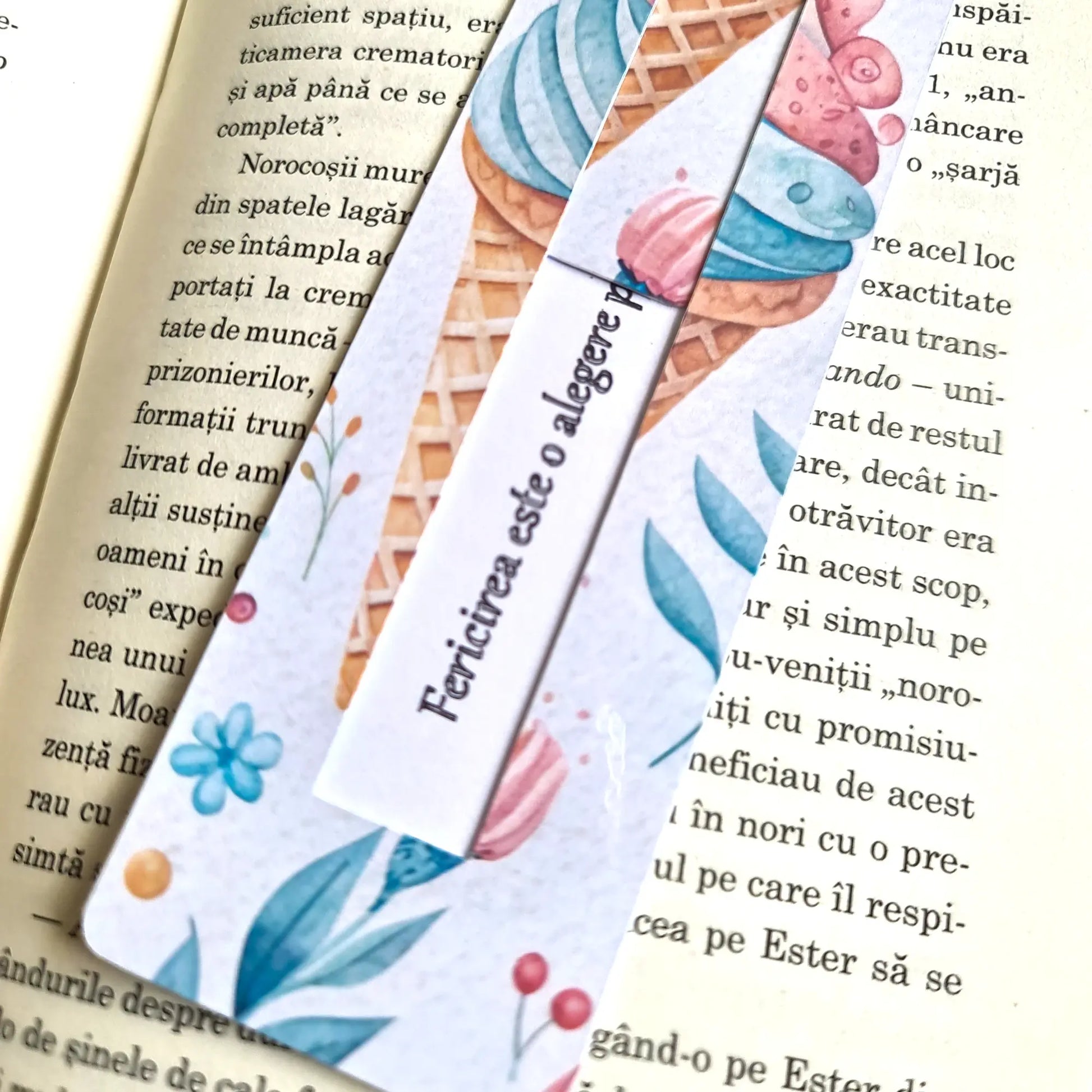 Cadou handmade semn de carte cu înghețată, ideal pentru zi de naștere