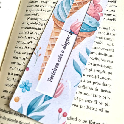 Cadou handmade semn de carte cu înghețată, ideal pentru zi de naștere