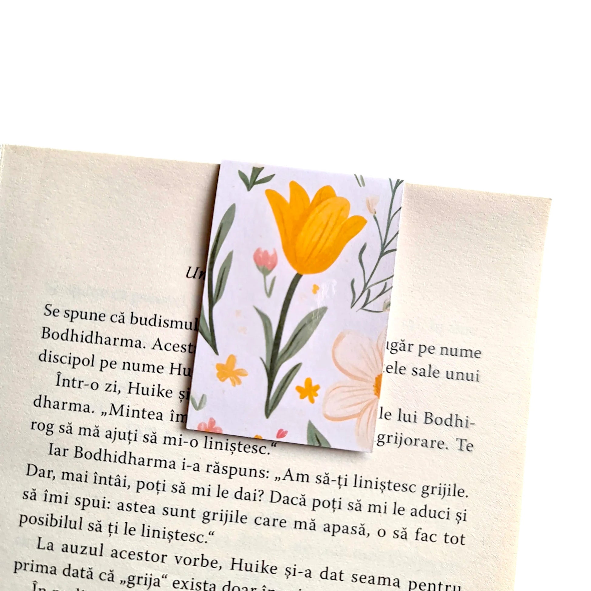 Set complet pentru zi de naștere femei, cadou handmade portocaliu cu planner A5, semn de carte magnetic, magnet 5x5 cm și felicitare cu mesaj.