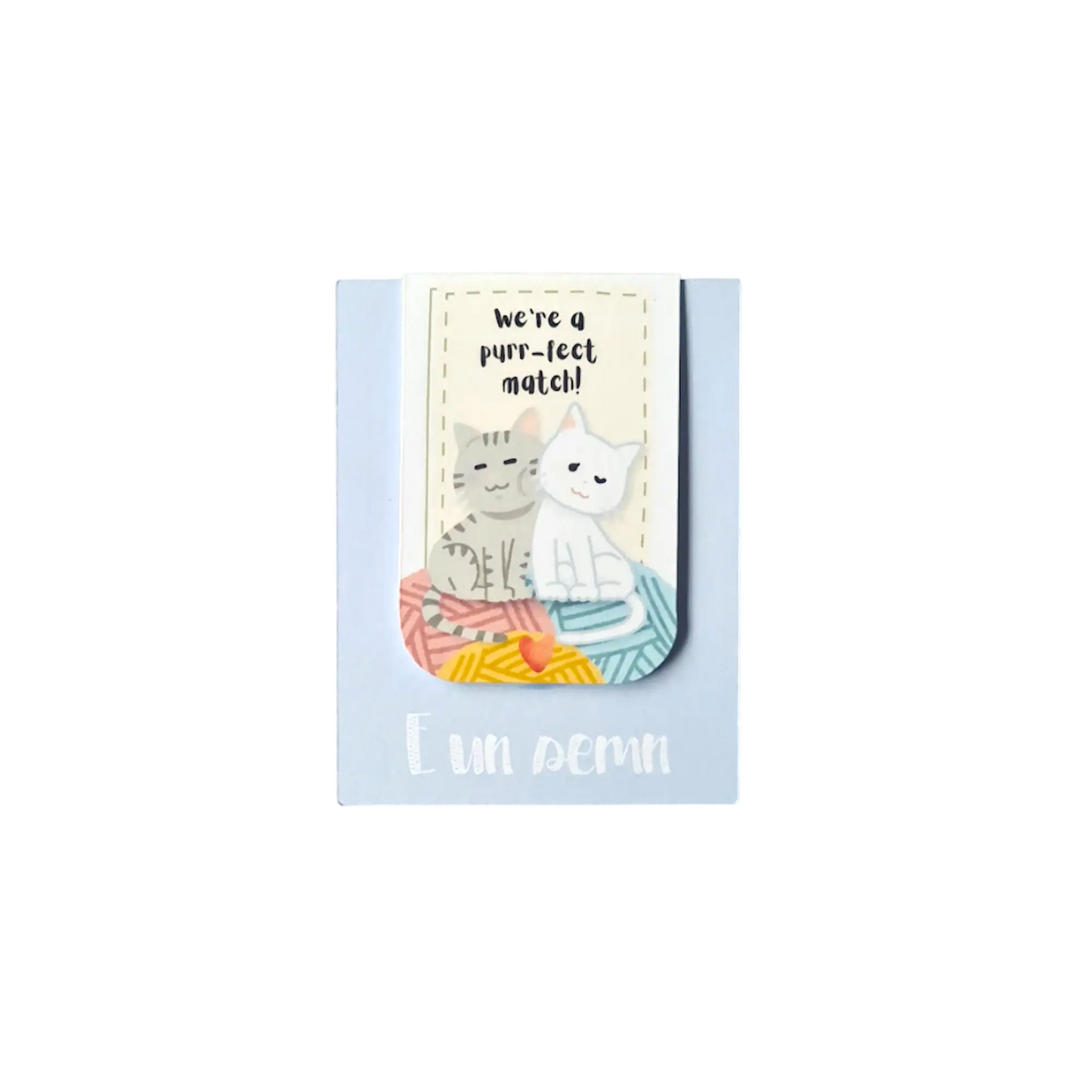 Semn de carte magnetic handmade cu design original, cadou romantic pentru jumătatea ta, colecția Capitol de iubire