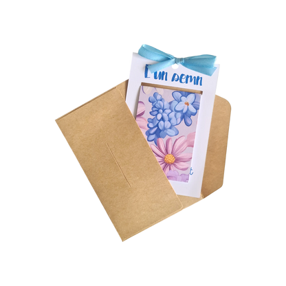 Semn de carte magnetic handmade cu zambile, cadou de primăvară pentru mama