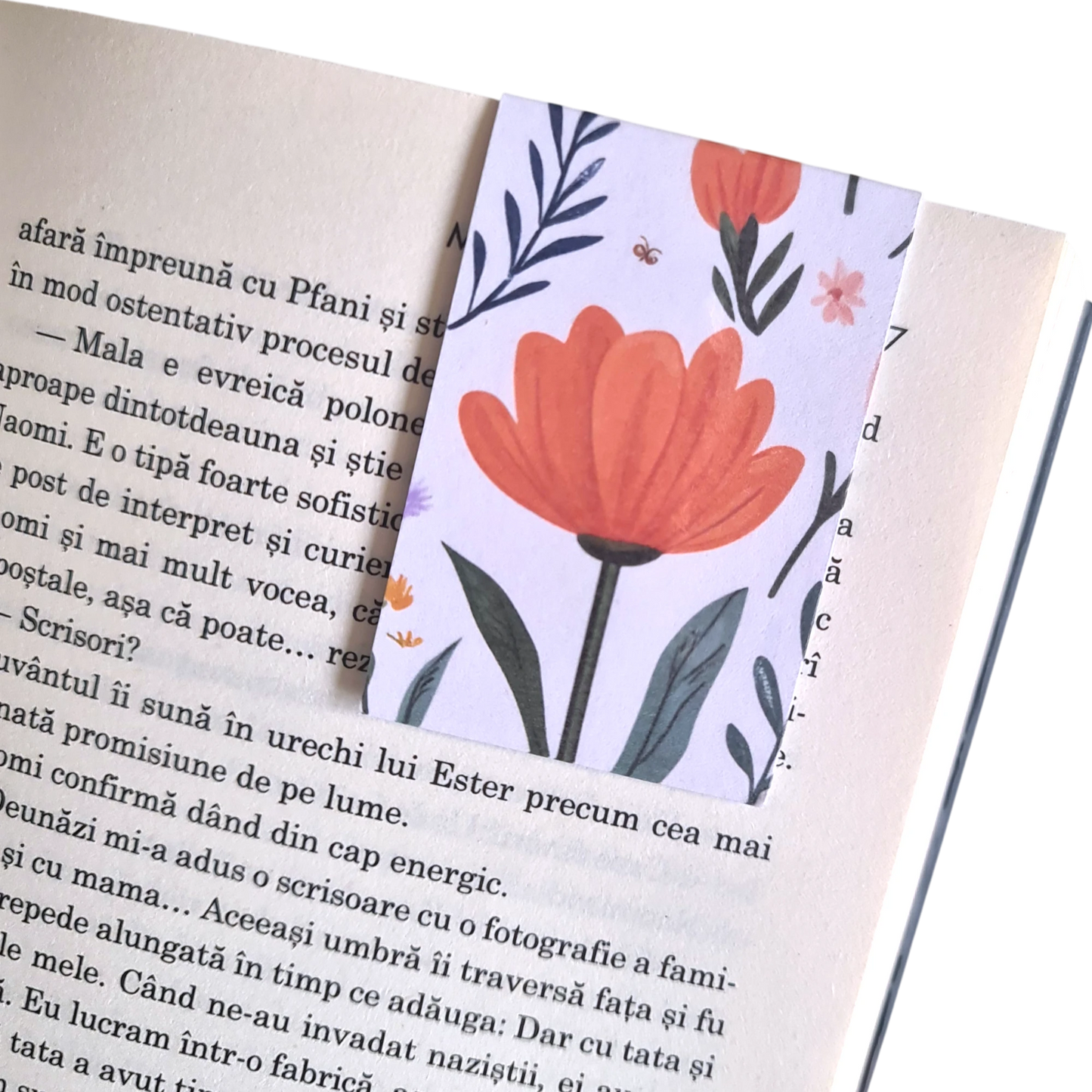 Semn de carte handmade cu mac, elegant, durabil, cadou pentru mama, sora sau prietena