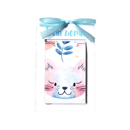 Semn de carte magnetica pisica bleu cadou cititori