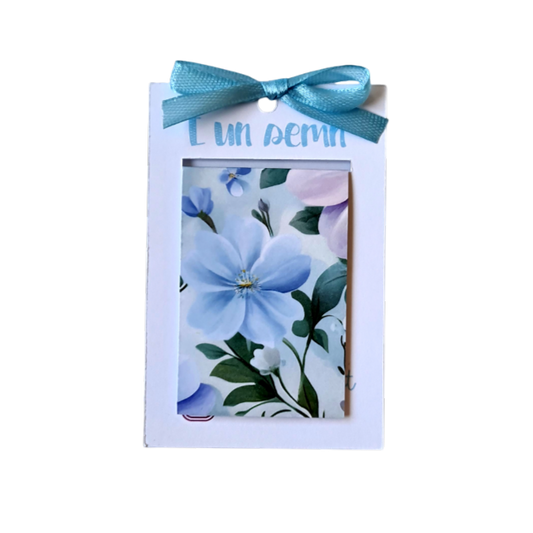 Semn de Carte Magnetic Floare bleu Pastel