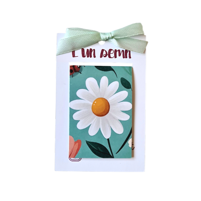 White Flower Magnetic Book Sign