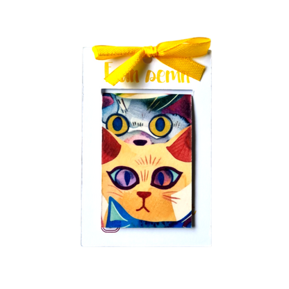 semn de carte handmade pisica cadou