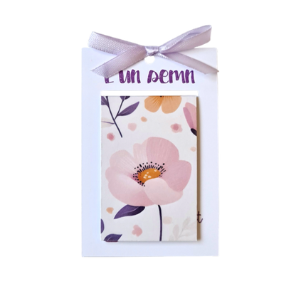 Semn de Carte Magnetic Floare roz Pastel