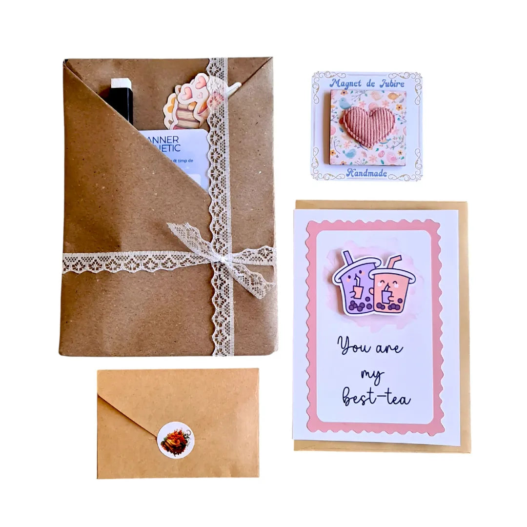 Set cadou handmade ambalat în cutie, ideal pentru cea mai bună prietenă
